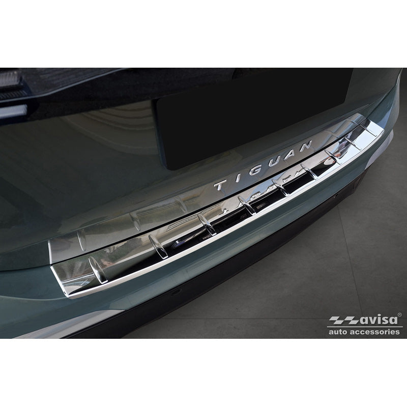 Avisa, takapuskurin suoja, kiillotettu, ruostumaton teräs, sopii Volkswagen Tiguan (CT1) 2024- 'Ribs'