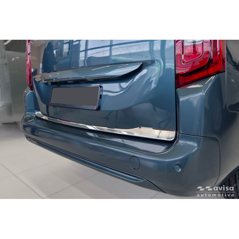 Avisa, kromattu takaluukun verhoilu, ruostumatonta terästä, sopii Toyota Proace City Versoon (2019-2024) & Facelift (2024-)