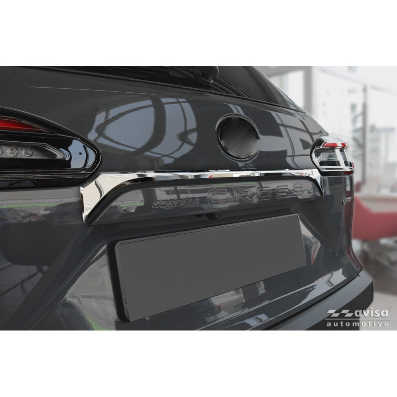 Avisa, kromattu tavaratilan viimeistelylista, ruostumatonta terästä, sopii Toyota Corolla Crossiin (2020-2025) & Facelift (2025-)