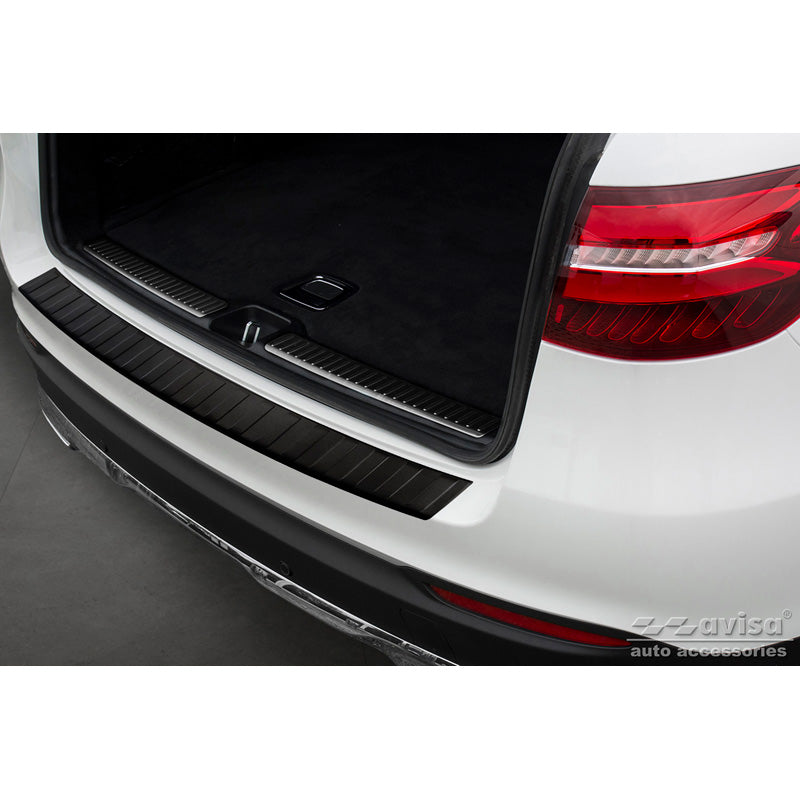 Avisa, takapuskurin suoja, mattamusta, ruostumaton teräs, sopii Mercedes GLC 5-ovinen 2015-2019 & FL 2019- 'Ribs'