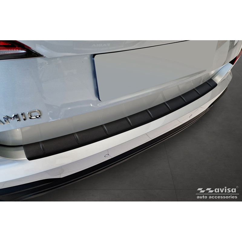 Avisa, takapuskurin suoja, mattamusta, ruostumatonta terästä, sopii Skoda Kamiq Facelift 2024- 'Rivat'
