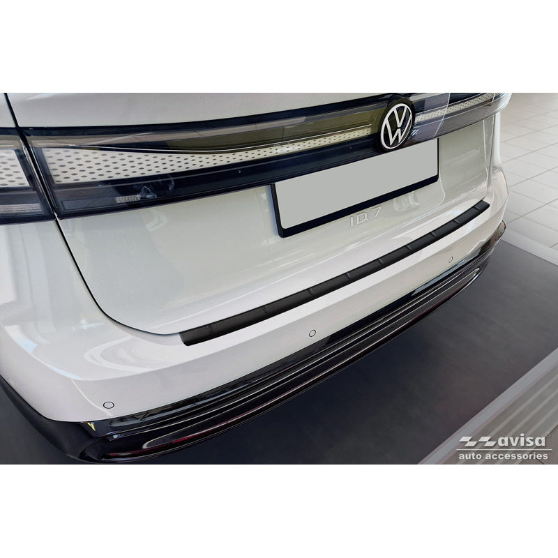 Avisa, takapuskurin suoja, mattamusta, ruostumatonta terästä, sopii Volkswagen ID.7 2023- 'Rivat'