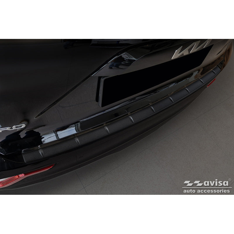 Avisa, takapuskurin suoja, mattamusta, ruostumatonta terästä, sopii Kia Niro II Hybrid & Niro II EV (SG2) 2022- 'Rivat'