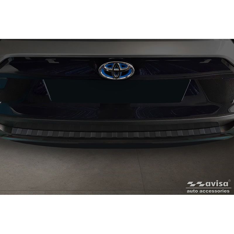 Avisa, takapuskurin suoja, mattamusta ruostumaton teräs, sopii Toyota RAV4 (5. gen.) 2018- & Suzuki Across 2020-, 'Rivat'