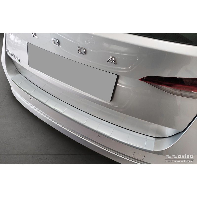 Avisa, Bakre stötfångarskydd, rostfritt stål, Soft Silver, passar till Skoda Octavia IV (2019-2024) & FL (2024-)