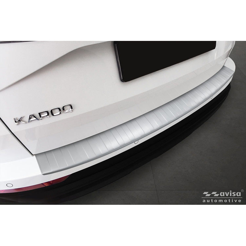 Avisa, Bakre stötfångarskydd, rostfritt stål, Soft Silver, passar till Skoda Karoq Facelift (2022-) inkl. Sportline