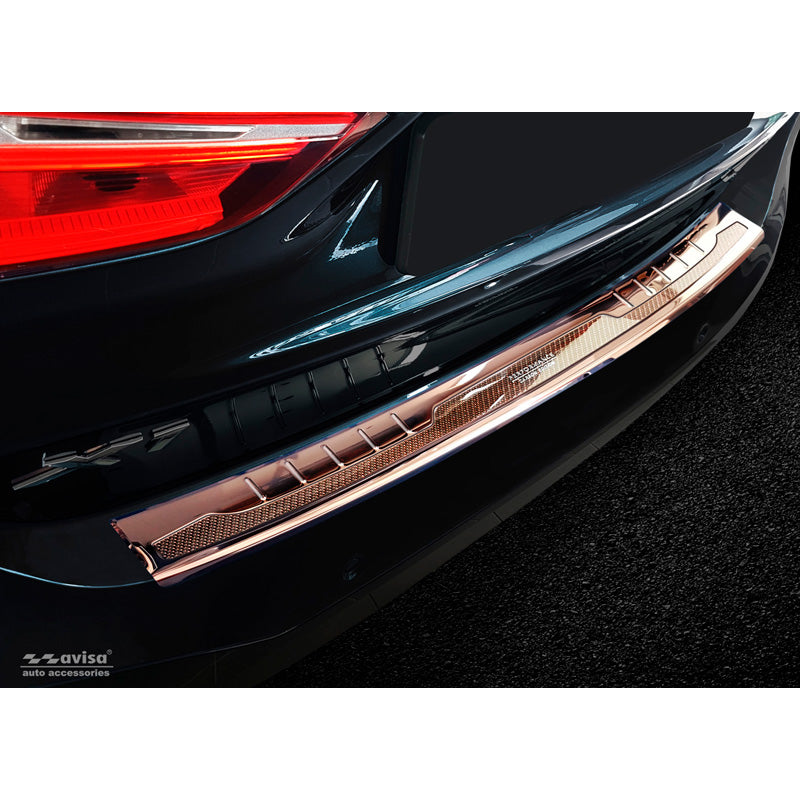 Avisa, takapuskurinsuoja, DeLuxe, ruostumaton teräs, sopii BMW X1 F48 2015-2022 'Performance' Kuparipeili/Kupari hiilikuitu