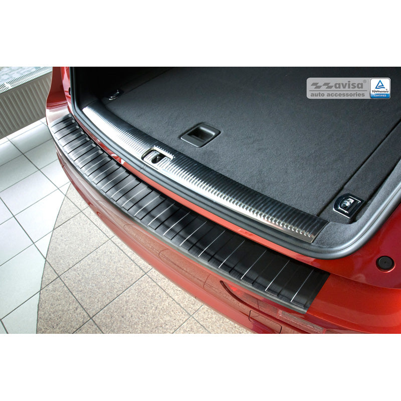 Avisa, takapuskurin suojus, musta, ruostumaton teräs, sopii Audi Q5 2008-2012 & 2012- 'Ribs'