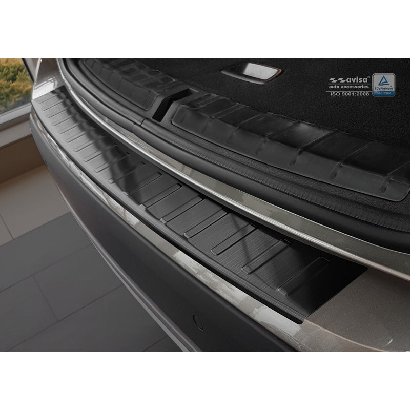 Avisa, takapuskurin suojus, musta, ruostumaton teräs, sopii BMW X1 E84 2012-2015 'Ribs' ilman M-packagea