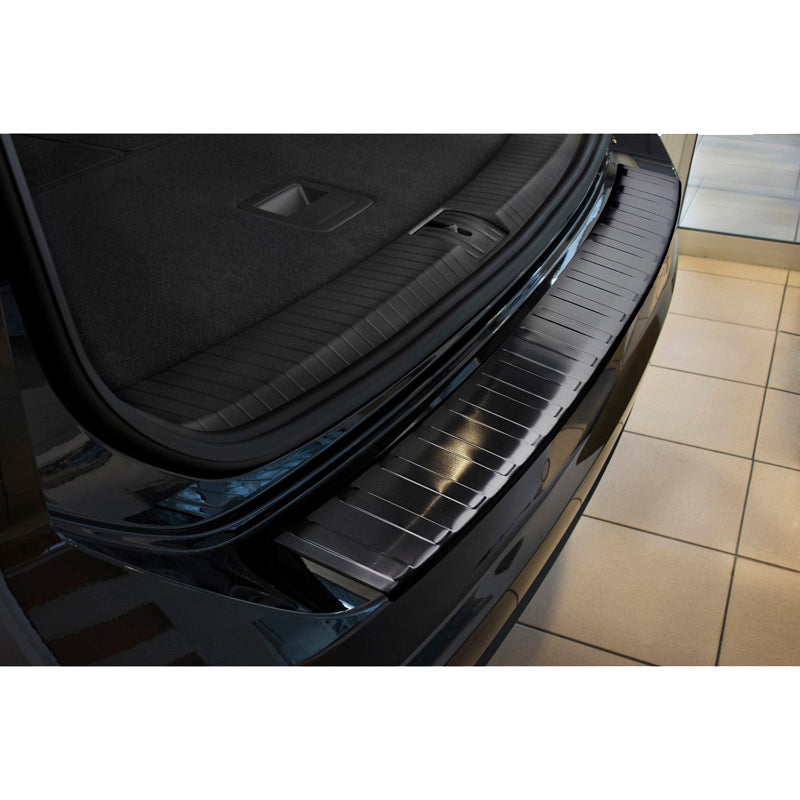Avisa, takapuskurin suojus, musta, ruostumaton teräs, sopii Volkswagen Touran III 2015- sisältäen R-Line 'Ribs'