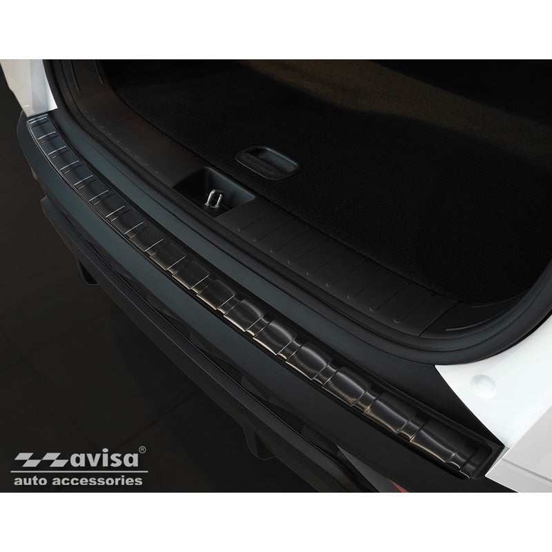 Avisa, takapuskurin suojus, musta, ruostumaton teräs, sopii Hyundai Tucson 2020- 'Ribs'