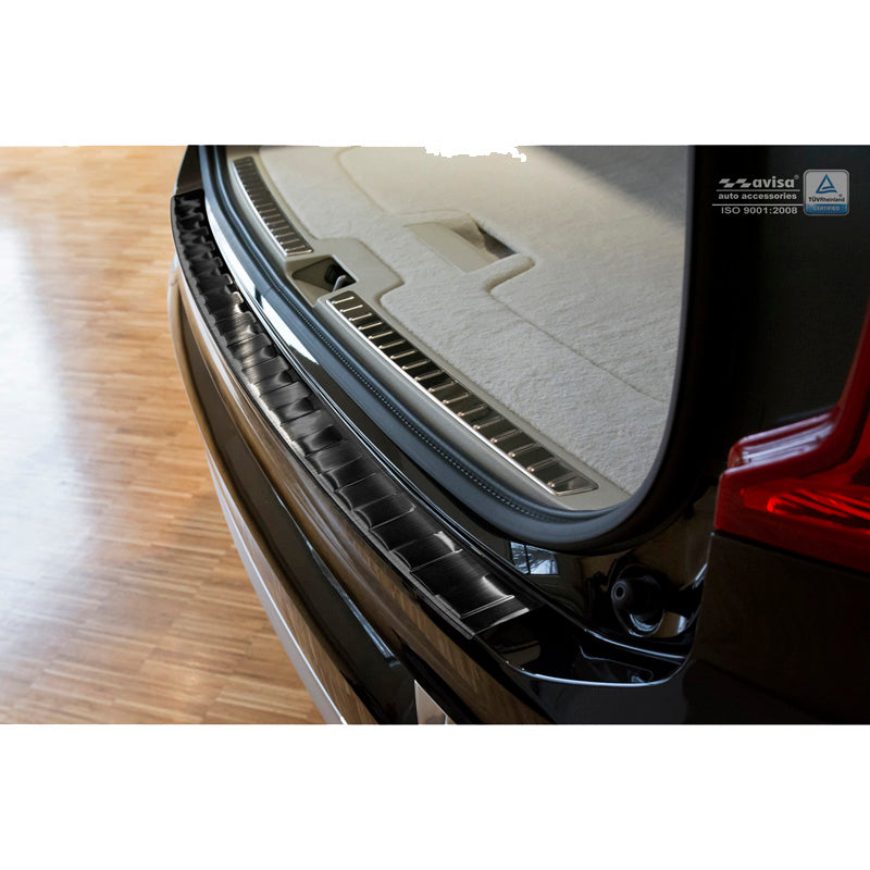 Avisa, takapuskurin suojus, musta, ruostumaton teräs, sopii Volvo XC90 2015- 'Ribs'