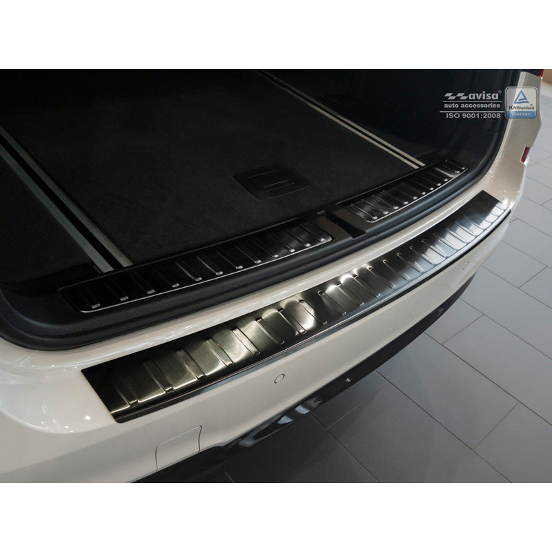 Avisa, takapuskurin suojus, musta, ruostumaton teräs, sopii BMW X3 F25 facelift 2014-2017 'Ribs'
