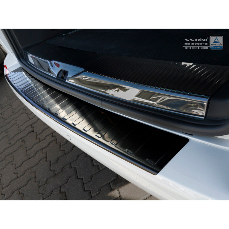 Avisa, takapuskurin suojus, musta, ruostumaton teräs, sopii Volkswagen Transporter T6 2015-2019 & FL 2019-2020 & T6.1 2020-2022 (takaluukulla) 'Ribs'