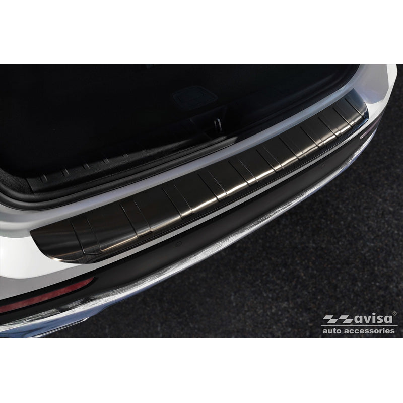 Avisa, takapuskurin suojus, musta, ruostumaton teräs, sopii Mercedes GLB (X247) sisältäen AMG 2019- 'Ribs'
