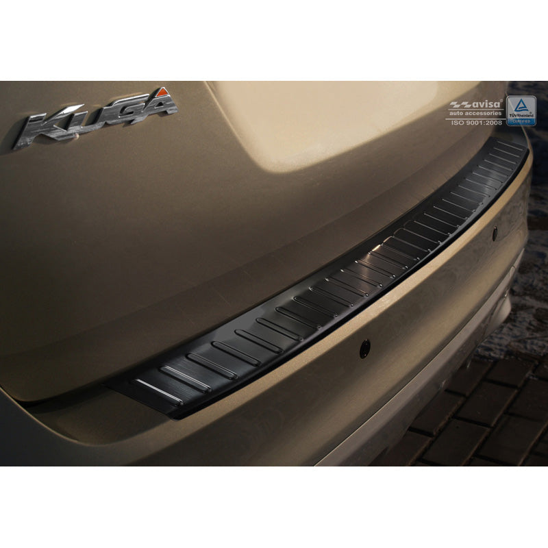 Avisa, takapuskurin suojus, musta, ruostumaton teräs, sopii Ford Kuga 2008-2012 'Ribs'