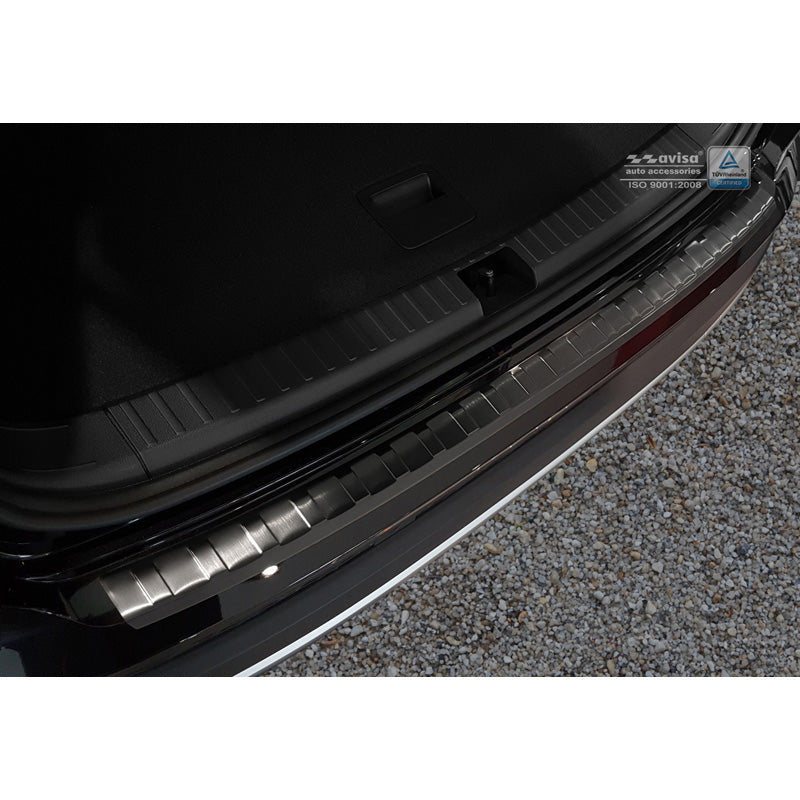 Avisa, takapuskurin suojus, musta, ruostumaton teräs, sopii Seat Ateca 2016-2020 & FL 2020- 'Ribs'