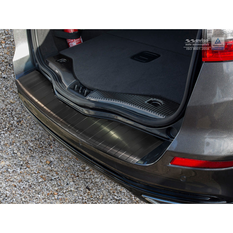 Avisa, takapuskurin suojus, musta, ruostumaton teräs, sopii Ford Mondeo V Wagon 2014- 'Ribs'