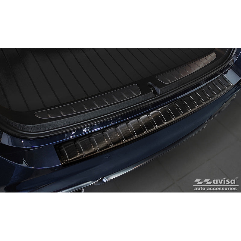Avisa, takapuskurin suoja, musta, ruostumatonta terästä, sopii BMW 3-Series (F31) Touring 2012-2015 & FL 2015-2019 'Ribs'