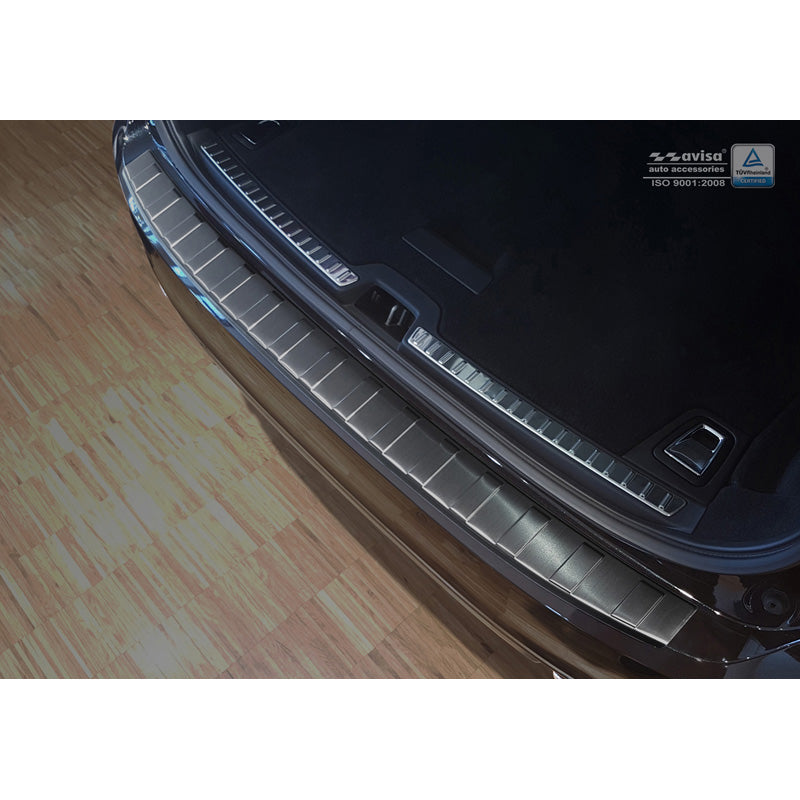 Avisa, takapuskurin suoja, musta, ruostumatonta terästä, sopii Volvo V90 9/2016- 'Ribs'