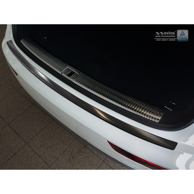 Avisa, takapuskurin suoja, musta, ruostumatonta terästä, sopii Audi Q5 2017-2020 & FL 2020- 'Ribs'