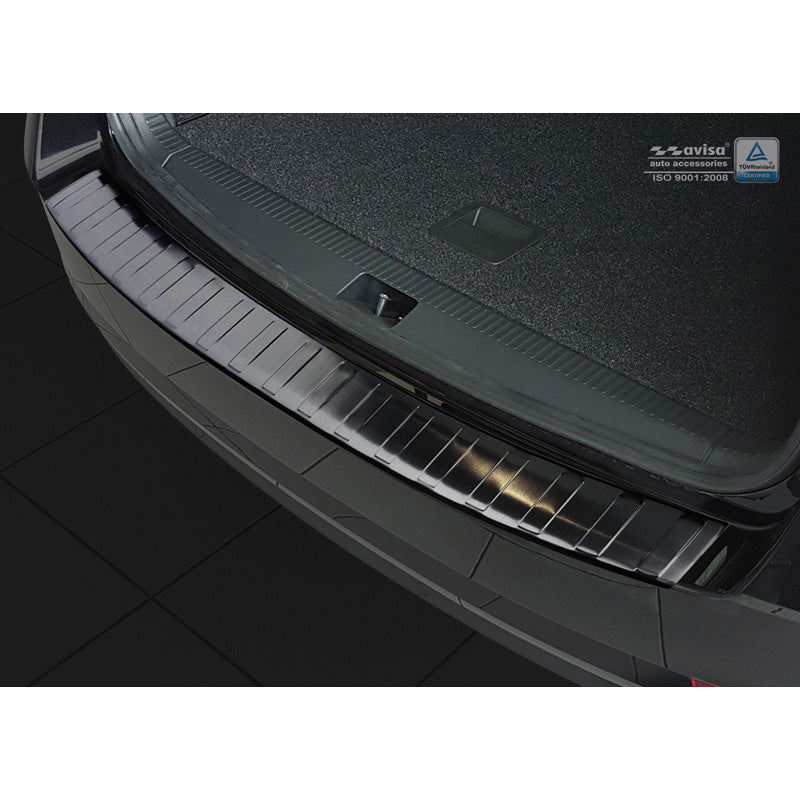 Avisa, takapuskurin suoja, musta, ruostumatonta terästä, sopii Skoda Octavia III farmari Facelift 2017-2020 'Ribs'