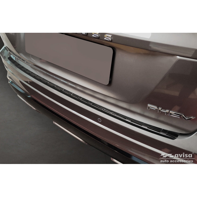 Avisa, takapuskurin suoja, musta, ruostumaton teräs, sopii Mitsubishi Eclipse Cross PHEV Facelift 2021-