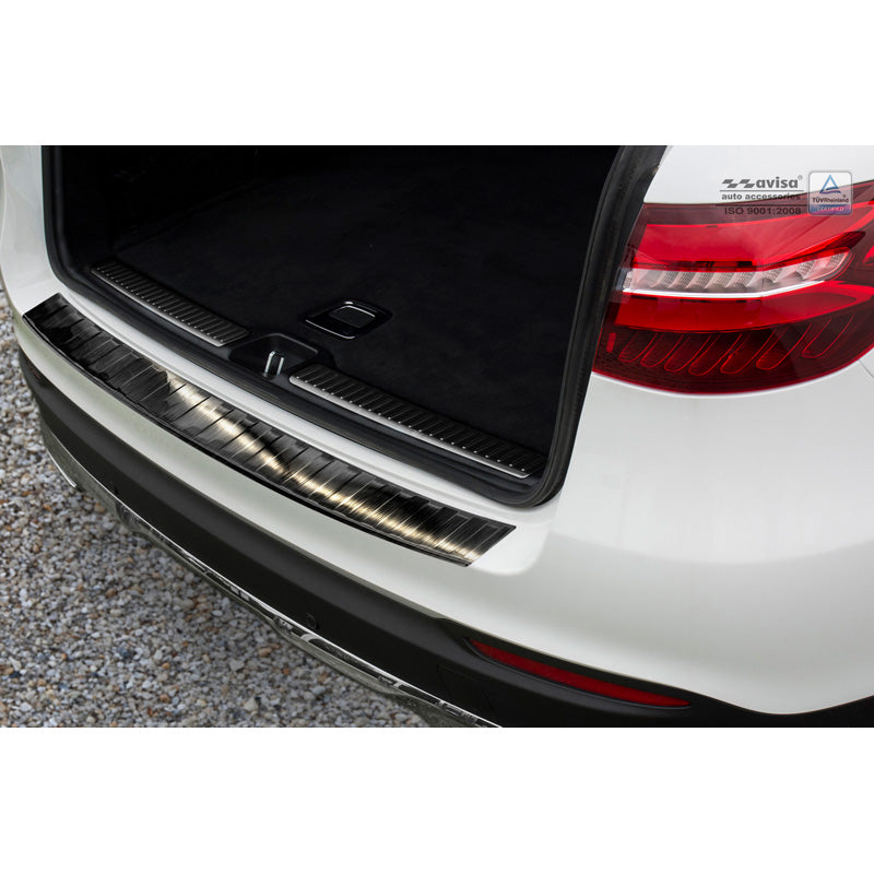Avisa, takapuskurin suoja, musta, ruostumaton teräs, sopii Mercedes GLC 5-ovinen 2015-2019 & FL 2019- 'Ribs'