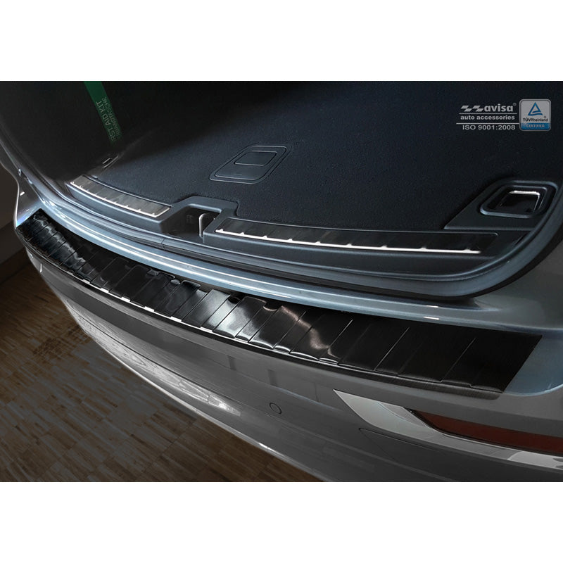 Avisa, takapuskurin suoja, musta, ruostumaton teräs, sopii Volvo XC60 II 2017-2021- & FL 2021- alkaen, sis. R-Design 'Ribs'