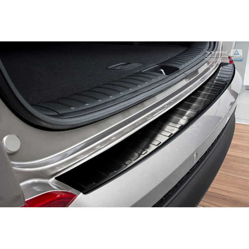 Avisa, takapuskurin suoja, musta, ruostumaton teräs, sopii Hyundai Tucson 2015-2018 'Ribs'