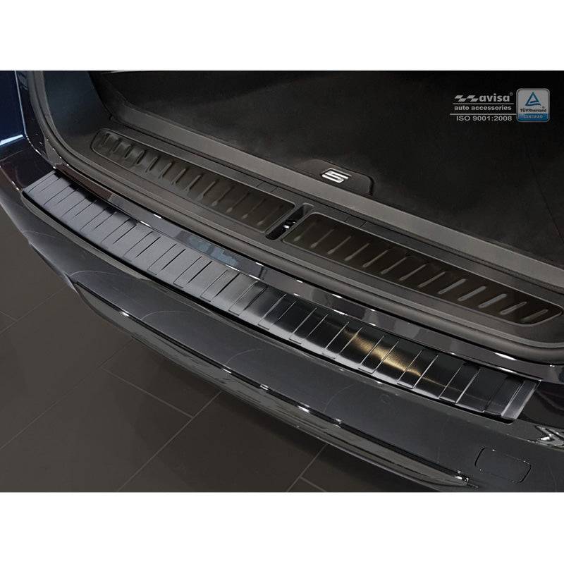 Avisa, takapuskurin suoja, musta, ruostumatonta terästä, sopii BMW 5-Series G31 Touring 2017-2020 ilman M-Sport 'Ribs'
