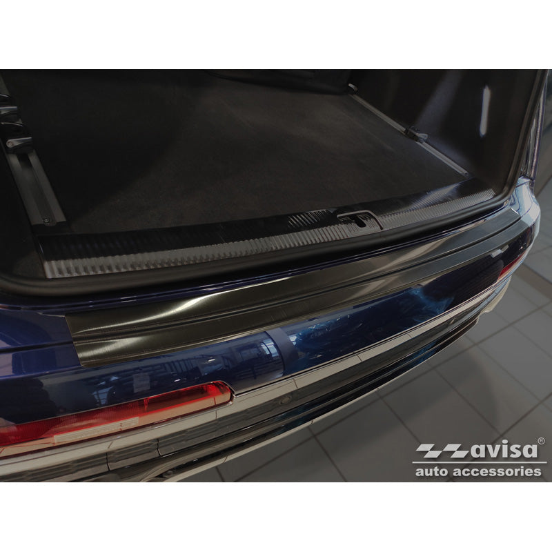 Avisa, takapuskurin suoja, musta, ruostumatonta terästä, sopii Audi Q7 (4M) 2015-2019 & FL 2019- sis. S-Line
