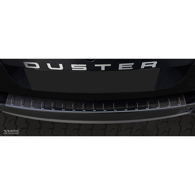 Avisa, takapuskurin suoja, musta, ruostumatonta terästä, sopii Dacia Duster 2010-2017 'Ribs'