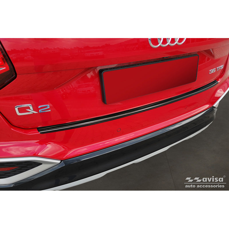 Avisa, takapuskurin suoja, musta, ruostumatonta terästä, sopii Audi Q2 Facelift 2020-