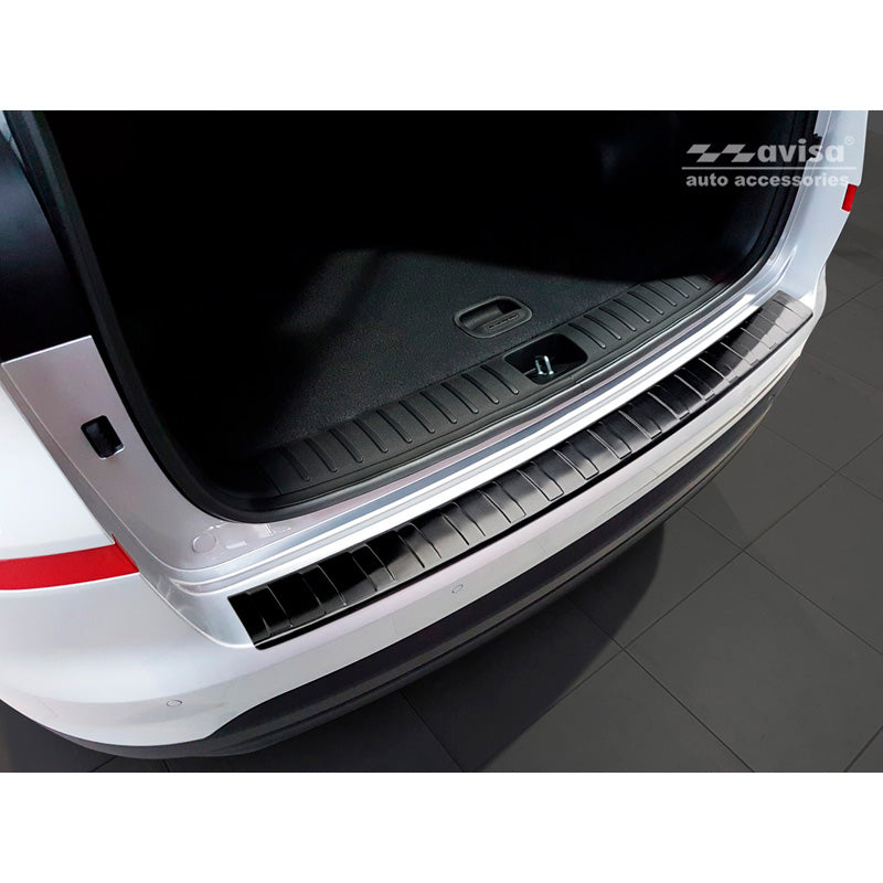 Avisa, takapuskurin suoja, musta, ruostumatonta terästä, sopii Hyundai Tucson FL 2018- 'Ribs'