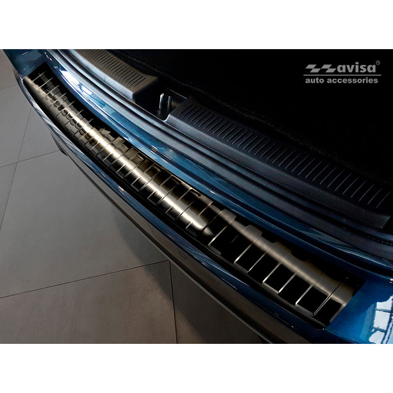 Avisa, takapuskurin suoja, musta, ruostumatonta terästä, sopii Mercedes B-Class W247 2018- 'Ribs'