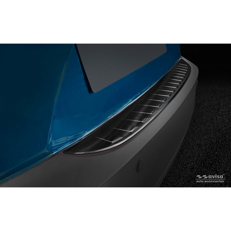 Avisa, takapuskurin suoja, musta, ruostumatonta terästä, sopii Mazda CX-3 2015-2022 'Ribs'