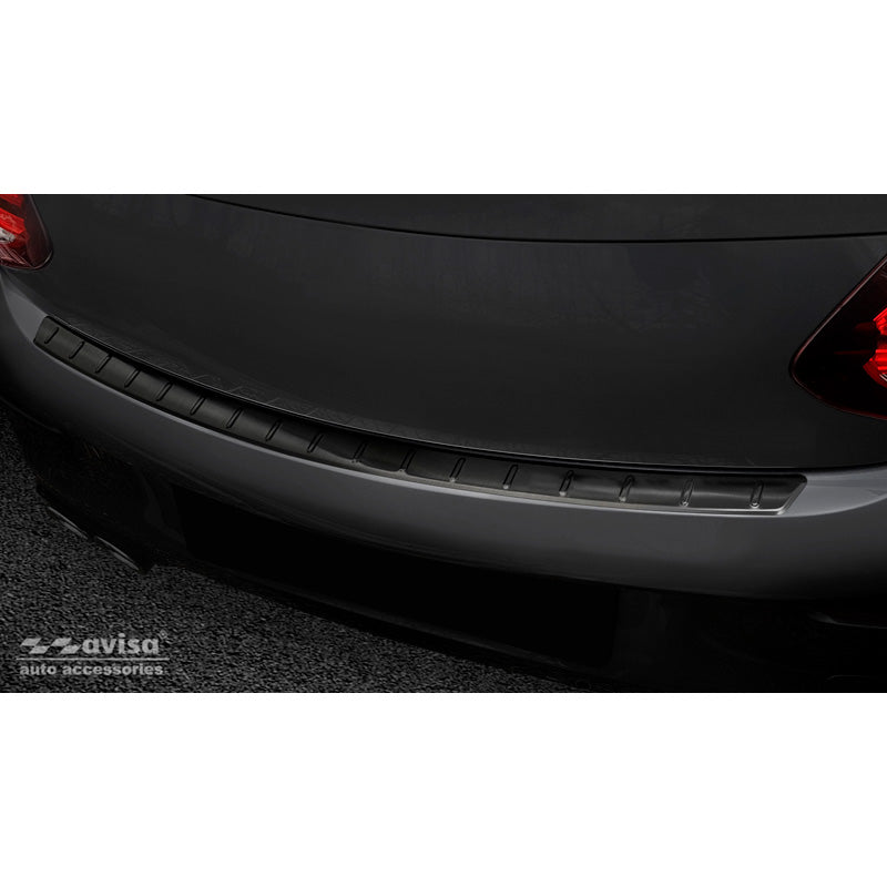 Avisa, takapuskurin suoja, musta, ruostumaton teräs, sopii Mercedes C-Class C205 Coupe AMG 2015-2021 'Ribs'