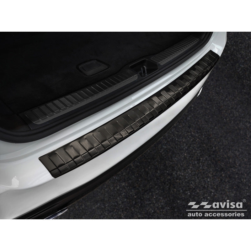 Avisa, takapuskurinsuoja, musta, ruostumaton teräs, sopii Mercedes GLS (X167) 2019-2023 & FL 2023- 'Ribs'