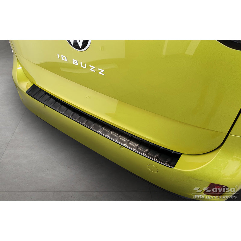 Avisa, takapuskurinsuoja, musta, ruostumaton teräs, sopii Volkswagen ID.Buzz + Cargo 2022- 'Ribs'