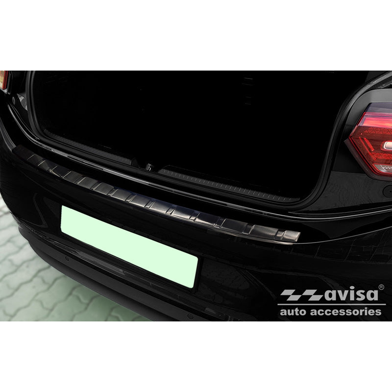 Avisa, takapuskurin suojus, musta, ruostumaton teräs, sopii Volkswagen ID.3 2020-2023 & FL 2023- 'Ribs'
