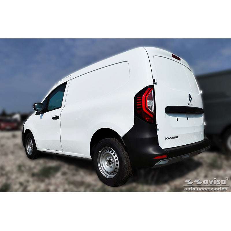 Avisa, takapuskurin suojus, musta, ruostumaton teräs, sopii Renault Kangoo III Furgon & Nissan Townstar 2021- 'Ribs'