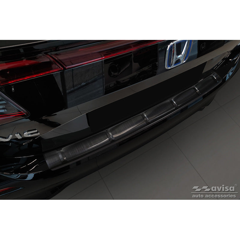 Avisa, takapuskurin suojus, musta, ruostumaton teräs, sopii Honda Civic XI HB 2022- 'Ribs'