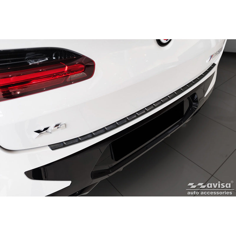 Avisa, takapuskurin suojus, musta, ruostumaton teräs, sopii BMW X4 G02 FL 2021- with M-Pakage 'Ribs'