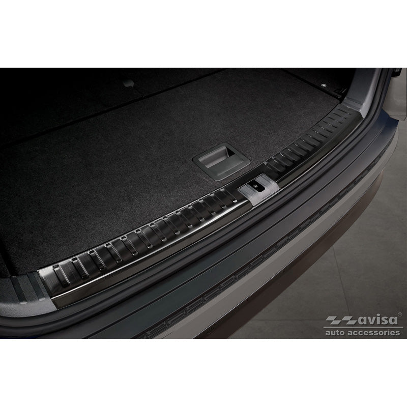 Avisa, sisempi puskurin suoja, musta, ruostumaton teräs, sopii Skoda Kodiaq 2017-2021 & Facelift 2021-2024 'Ribs'