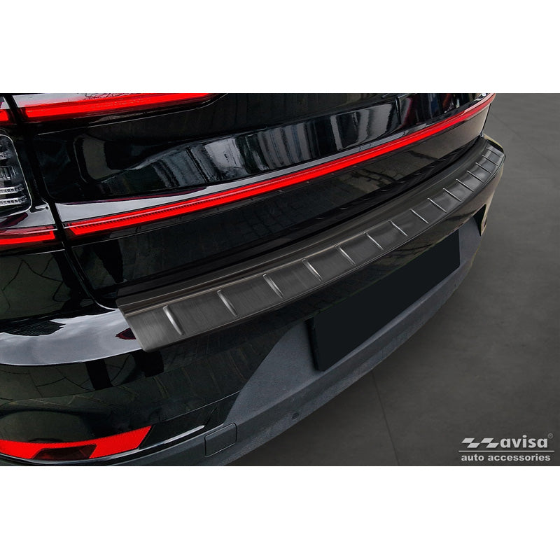 Avisa, takapuskurin suoja, musta, ruostumaton teräs, sopii Polestar 2 2019-2023 & facelift 2023- 'Ribs'