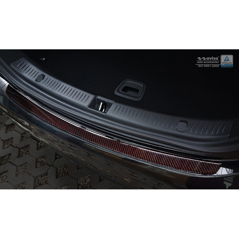 Avisa, takapuskurin suoja, hiilikuitu, sopii Mercedes E-Class W213 Sedan 2016-2020 & FL 2020-2023 punamusta hiilikuitu