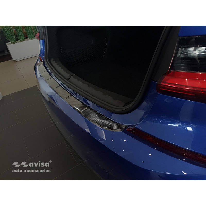 Avisa, takapuskurin suoja, 3D aitoa hiilikuitua, sopii BMW 3-Series G20 Sedan M-Package 2019-