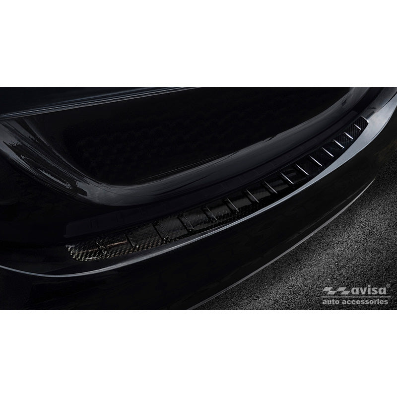 Avisa, takapuskurin suoja, 3D aitoa hiilikuitua, sopii Mercedes C-Class W205 Sedan 2014-2019 & FL 2019-2021 'Ribs'