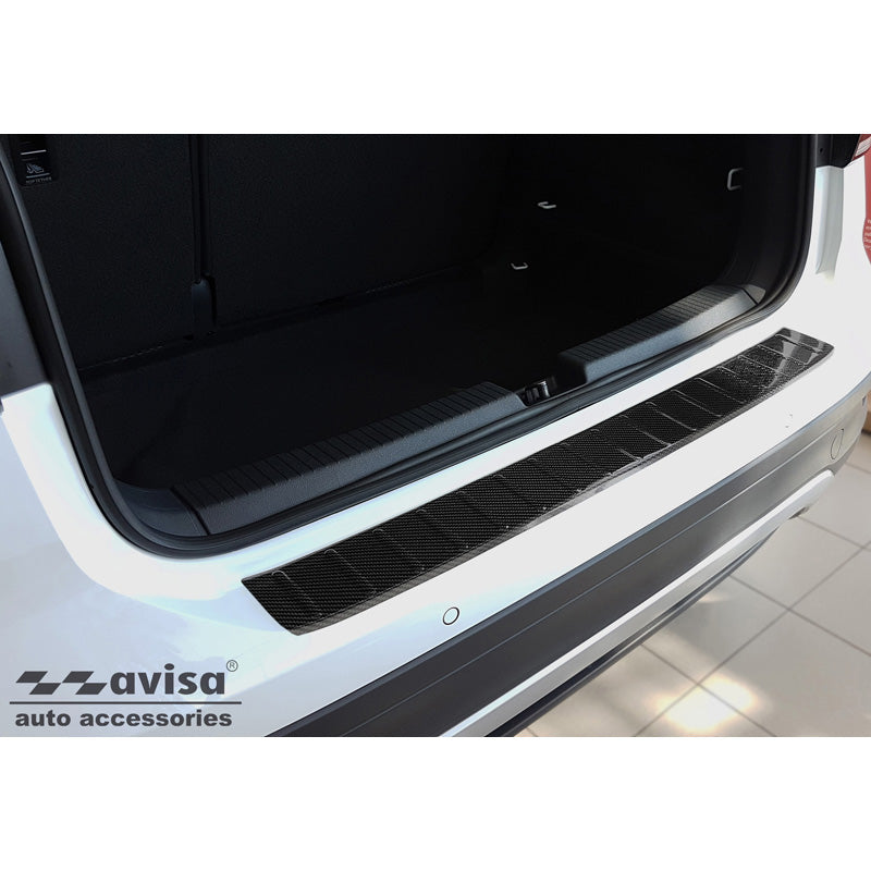 Avisa, takapuskurin suoja, 3D aitoa hiilikuitua, sopii Volkswagen T-Cross 2019-2024 & FL 2024- 'Ribs'